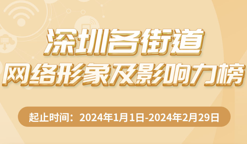 3月深圳各街道網(wǎng)絡(luò)形象及影響力榜出爐，這些街道榜上有名